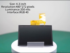 4.3 ιντσών Πίνακας οθόνης TFT με 480 * 272 Pixels Μονάδα οθόνης LCD με φωτεινότητα 300 νιτ