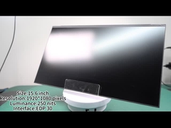 15.6 ιντσών Μοντέλο οθόνης LCD Ανάλυση 1920x1080 εικονοστοιχείων Φωτεινότητα 250 νιτ Εικόνα αφής TFT LCD